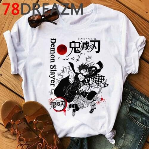 Japanese Anime Kimetsu No Yaiba Demon Slayer T Shirt Women Summer Top Plus Size Tshirt Kawaii Tanjiro Kamado Graphic Tees Female