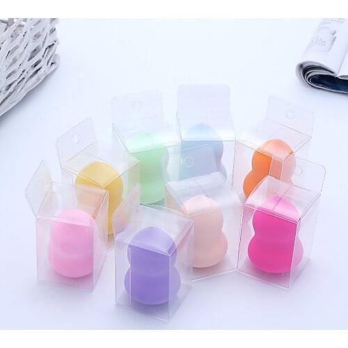 25pcs Custom Logo Makeup Foundation Sponge Makeup Cosmetic Blender Puff Beauty Accessories Maquillage Purple Beauty Sponges