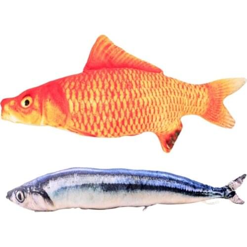 2PCS Fish Cat Toy Pet Cat Fish Plush Toys Realistic Plush Catnip Toy Cat Chew Toy Pet Bite Toy