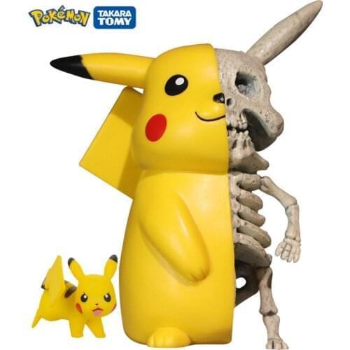 Pokemon Toys Pikachu Skeleton Collect Doll Cartoon Figures Cosplay Pocket Monster Movie Anime Action Model Kids Birthday Gifts