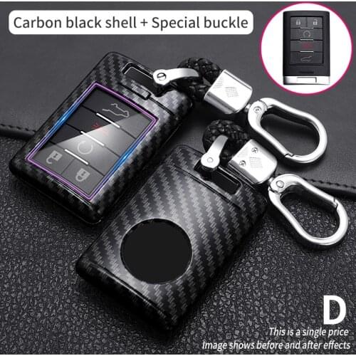 Carbon Remote Smart Key Cover Case Shell Fob for Chevrolet C7 Corvette for Cadillac CTS ATS 28T CTS-V XTS DTS Key Fob Cover