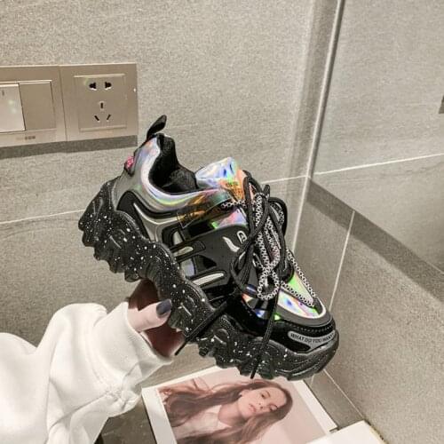 Plus Size 40 Womens Chunky Sneakers 2021 Fashion Casual Shoes Brand Design Dad Shoes Girls Trendy Couples Sneakers Platform