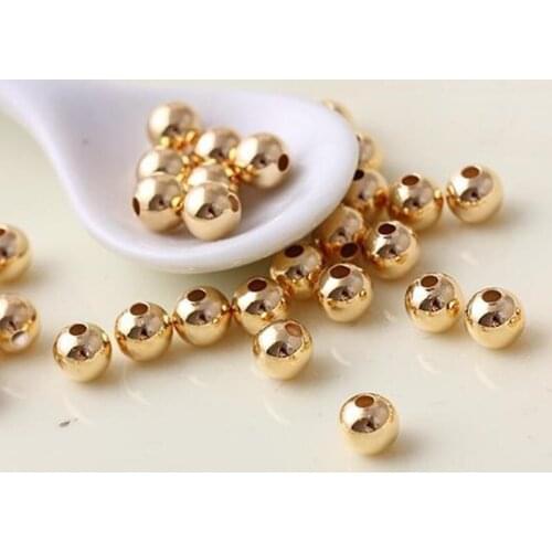 Natural Stone Light Golds Plated Hematite Round Loose Beads for Jewelry Making Diy Jewelry Bracelet making 15" Pick Size 3mm