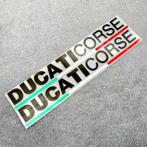 A Set Of Motorcycle DIY Vinyl Reflective Stickers Ducati 848 1199 1089 959 Logo Body Pedal Side Panel Italian Flag DUCATI CORSE