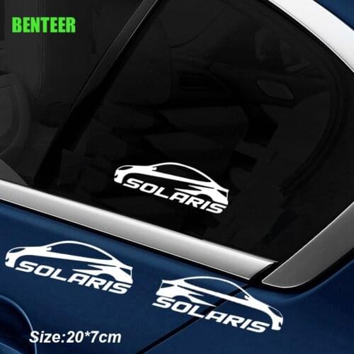 2pcs car windows sticker for hyundai Solaris