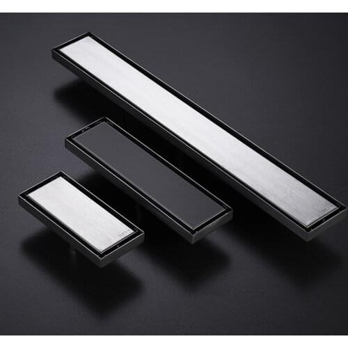 Invisible Bathroom Floor Drain Stainless Steel Anti-Odor Drainage Rectangle Shower Drain for Hotel
