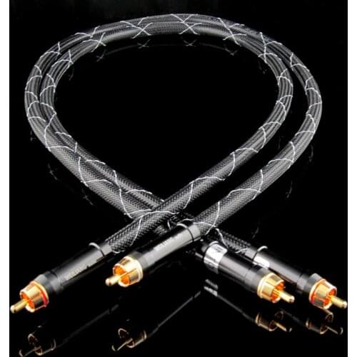 1 Pair ATLAS OCC single crystal pure copper audio cable signal line gold-plated RCA lotus plug