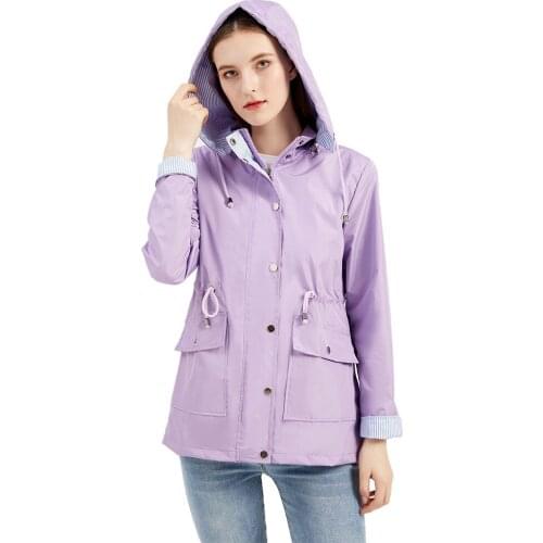 2021 New Autumn Winter Removable Cap Windbreaker Women Big Code Lady Trench Coat