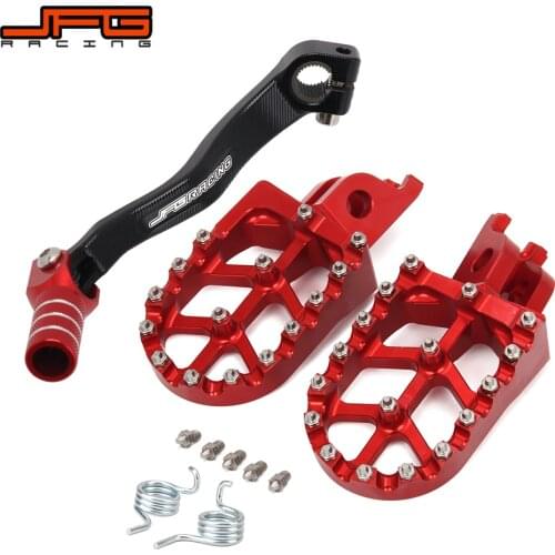 Motorcycle CNC Gear Shift Foot Lever Foot Pegs Rest Footrests Pedals Footpegs For HONDA CRF250R 04-09 CRF250X 04-17 CRF450R 2002