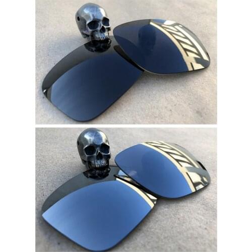 Firtox True Polarized Enhanced Replacement Lenses for-Oakley Fuel Cell OO9096 Sunglass (Lens Only)-Black and Silver