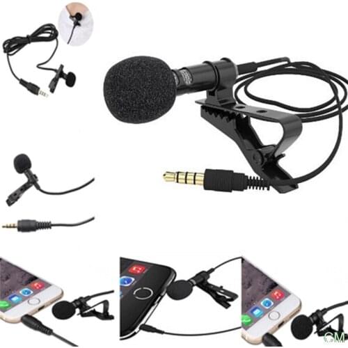 Portable 3.5mm Mini Headset Microfoon Revers Lavalier Clip Microphone For Reading Education Conference Guide Studio Mic