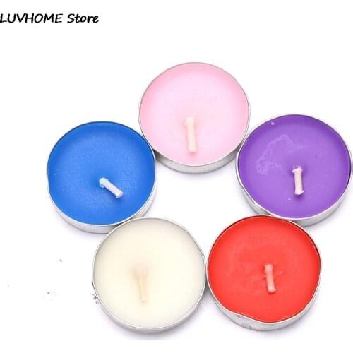 Propose Confession Birthday Smokeless Aromatherapy Tea Wax 10/Box Paper Box Small Candle Pendulum Party Round Candle