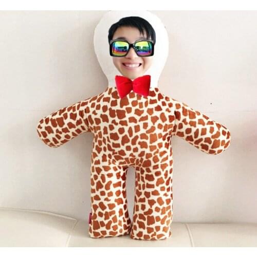 Provide photo Orange leopard gra cushion Real human pillows Christmas decorations diy gift Birthday Valentines Day Personal