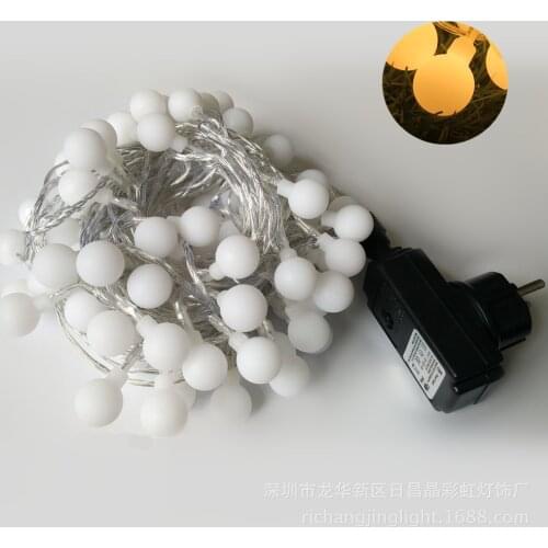 100 LED Globe Ball Outdoor Indoor Led String Light Safety DC31V transformer US Plug EU plug,colorful Warm White IP44 Waterproof