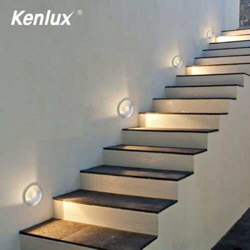 Kenlux mini led light Stair underground 2W D52mm Led Stair light COB Outdoor Buried Garden Path Spot Recessed Inground Lighting