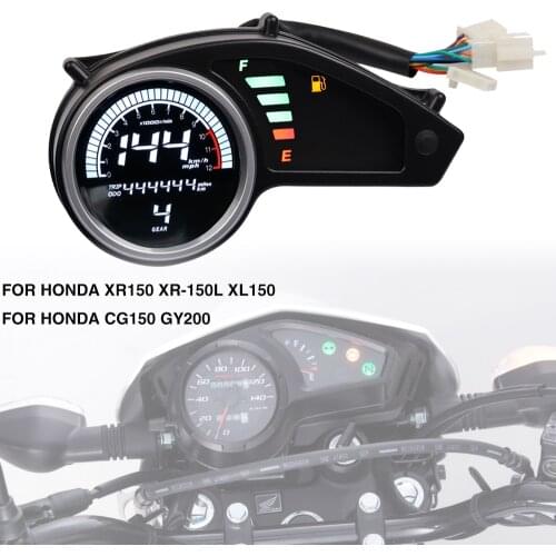 For honda Offroad XR150 XR-150L XL150 CG150 GY200 Tachometer Digital Odometer Motocross Speedometer Meter Gauge Dirt bike