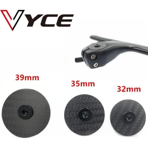 Carbon Bicycle Stem Top Cap Headset Cover with Bolt Apply to 28.6 31.8mm 1 1/8" Front fork head tube 32 35 39mm Carbon Top Cap