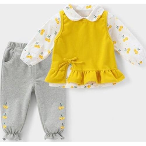Spring newborn baby girl clothes T-shirt tops vest pants suits for girls baby clothing 1 year babies birthday infant coats sets