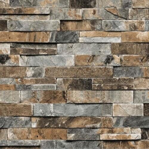 Vinyl 3D Wallpaper Roll Vintage Brick Pattern Background Wall Sticker Living Room Dining Room Interior Decoration 3d Wall paper