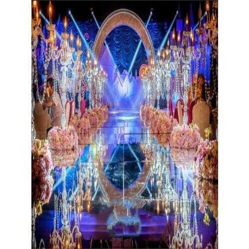 55CM to 150cm Tall Upscal Table Centerpiece Acrylic Crystal Wedding Candelabras Candle Holder Wedding Aisle Road Leads Props