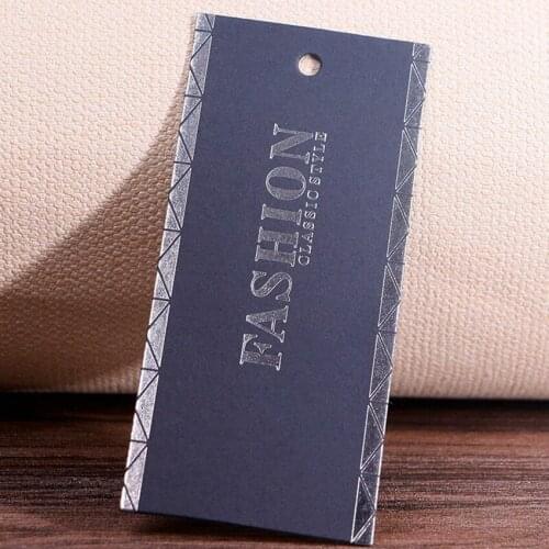 200pcs/lot 300gsm custom clothing tags coated paper hang tag custom Paper labels clothing price tat