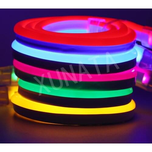 220V 110V RGB Neon Light LED Strip 5050 Remote Control Rope Light Waterproof Flexible LED Ribbon Outdoor Decoration EU/UK/AU/US