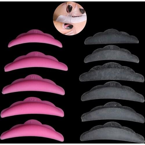5 Pairs/6 Pairs Silicone Eyelash Perm Pad Recycling Lashes Shield Lifting Curlers