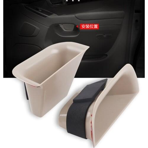 Car Styling Car Organizer Door Holder Armrest Storage Box Tray 2003-2009 For Toyota Land Cruiser 120 Prado FJ120 Accessories