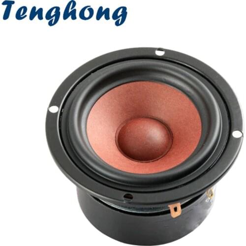 Tenghong 1pcs 3 Inch Audio Speaker 4Ohm 8Ohm 20W Full Range Hifi DIY Drum Paper Midrange Woofer Loudspeaker For Home Theater DIY