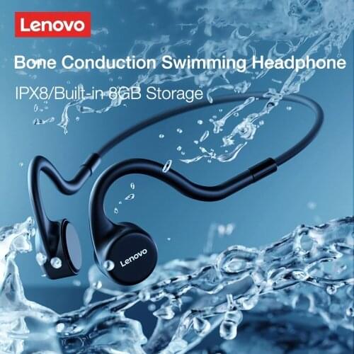 Lenovo X5 Bone conduction Headphone Wireless Bluetooth Earphone IPX8 Waterproof Headset Built-in 8G Storage for Running Swimming