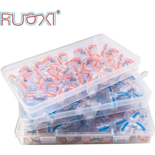 Fast Terminal Block T-Type Wire Connector Fast Distribution Junction Box Assembly Transparent Copper Clip Home Main Distributor