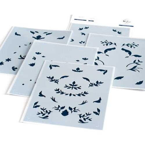 Flower Mood Pattern New for 2021 Stencil Scrapbook Diary Decoration Embossing Template Diy Greeting Card Handmade