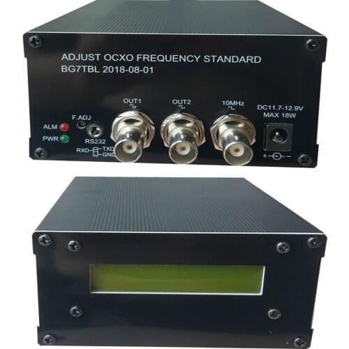 By BG7TBL 10MHz Frequency Standard OCXO Crystal Oscillator Frequency Standard Adjustable 10K-180M Audio Clock Soure + LCD
