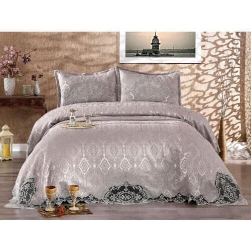 Livza Double Bed Cover Set Gray