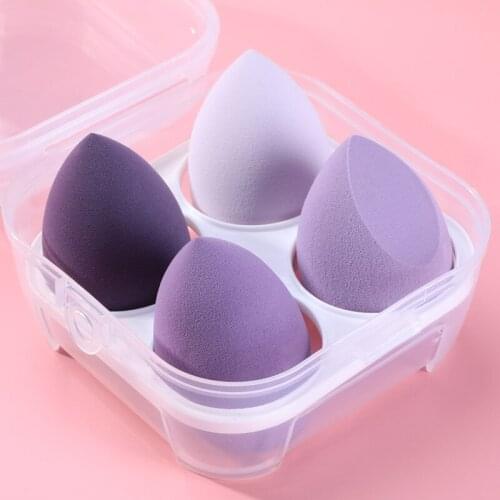Beauty eggs do not eat powder and extra soft 4/8 sets of powder puff wet and dry make-up sponge makeup egg storage box