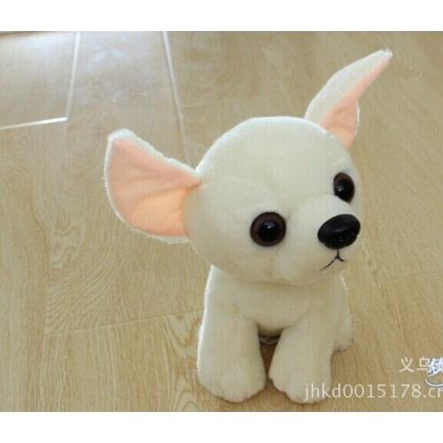 Cute small chihuahua dog toy lovely beige dog doll gift about 20cm 0594