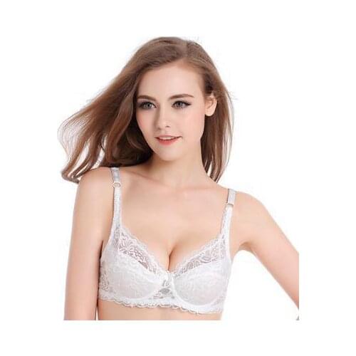 Mozhini Fashion Sexy Women Lace bra Ultra thin cup push up bra gather breast push top high bra big cup top breast lady sexy bra
