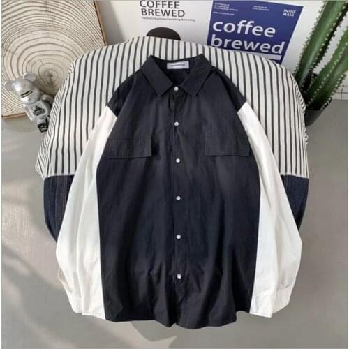 2021 summer shirt mens short-sleeved retro Hong Kong port Hong Kong wind brand wind 64