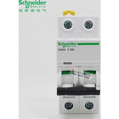 Genuine Schneider Air Switch Household Circuit Breaker Type C Circuit Breaker Acti9 IC65N 2P 10A ~ 63A 6A 10A 16A 2