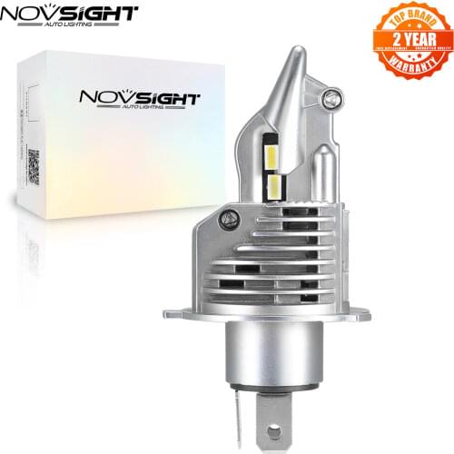 NOVSIGHT H4 LED Motorcycle Headlight Bulb 6000LM 35W Hi/Lo Conversion Kit 6500K Motor Bike Headlamp