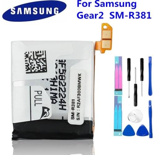 Original Battery For Samsung Gear 2 Neo R380 SM-R380 SM-R381 R381 300mAh Authentic Samsung Replacement Battery R380+Tools