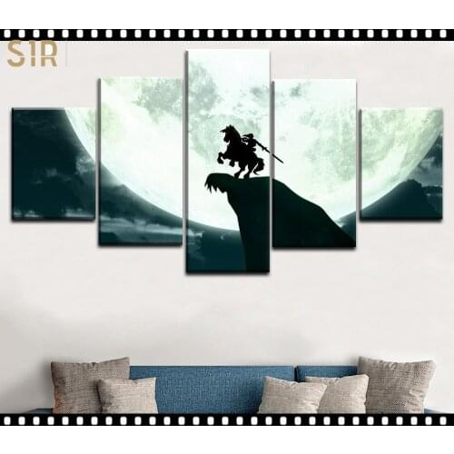 The Legend Zelda Poster Vikings Pictures Wall Art 5 Pieces Canvas Painting Home Decor Living Room HD Printed Game Poster Anime