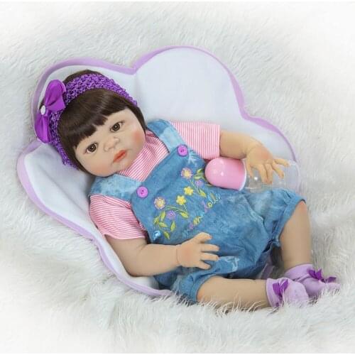 Clearance 22in Reborn Baby Rebirth Doll Kids Gift All Silica Gel Girl
