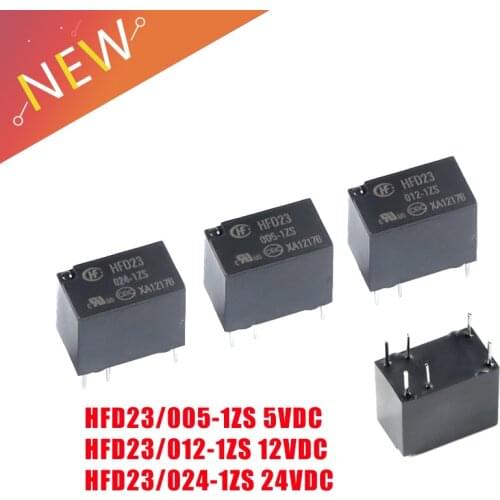 5pcs/lot Relay HFD23 012-1ZS 12V 005-1ZS 5V 024-1ZS 24V 6 pin group conversion