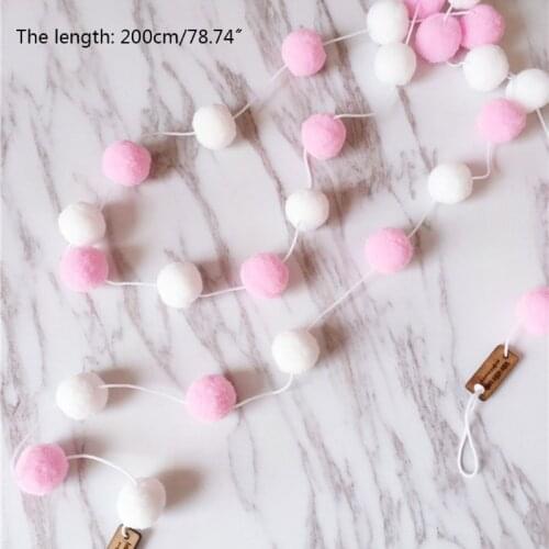 Handmade Hair Ball Strings Baby Room Tent Decor Wall Hanging Photography Props
