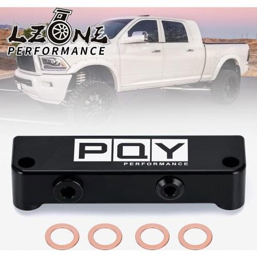 LZONE - Fuel Filter Bypass Kit Delete Block Banjo Washers For 10-16 Dodge 6.7L Cummins Diesel JR-FPB008BK-QY