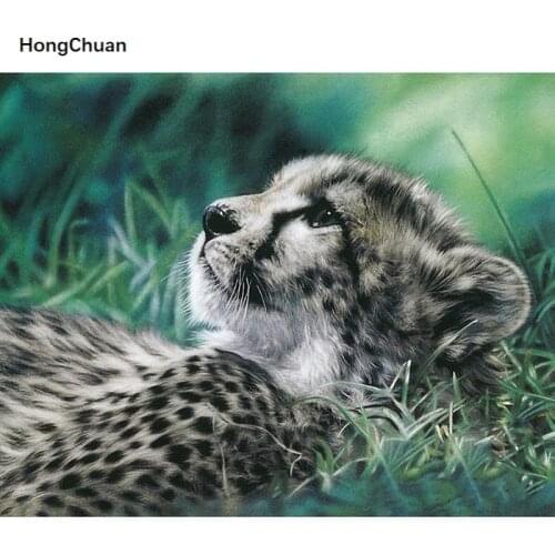 Tiger Leopard Diamond Embroidery 5D DIY Diamond Painting Square/Round Diamond Inlaid Rhinestone Picture Mosaic Cross Stitch Gift