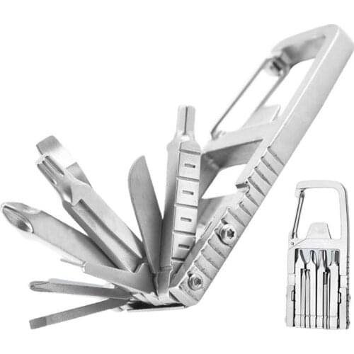 Mini Stainless Steel Outdoor Portable Multitool Pliers Knife Keychain Screwdriver Bottle Opener Folding Outdoor Multi Tools