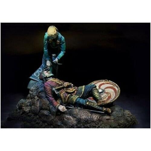 Unassambled 1/32 54MM ANCIENT Injured include 2 54MM Resin figure miniature model kits Unpainted