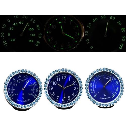 Yolu Car Clock Luminous Mini Automobiles Digital Watch Quartz Clocks Stick-on Auto Ornament Car Accessories for Cars SUV MPV